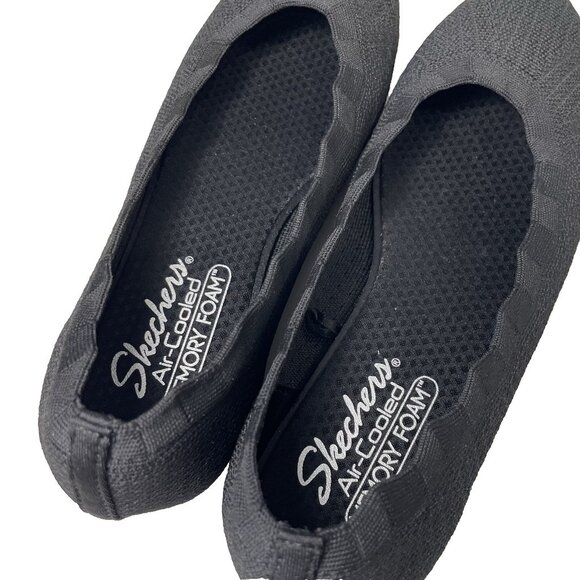 Skechers Love Spell Ballet Flat Shoes Women 8.5 Black Cleo Casual Dressy Slip On - Picture 8 of 14